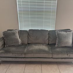 Three Seater Velvet Couch 