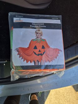 Halloween Pumkin Poncho