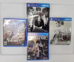 Yakuza PS4 Lot – Yakuza 0, Judgment, Kiwami SteelBook & Kiwami 2 SteelBook