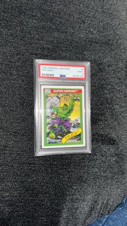 1990 MARVEL UNIVERSE cards #3 The Hulk PSA 9