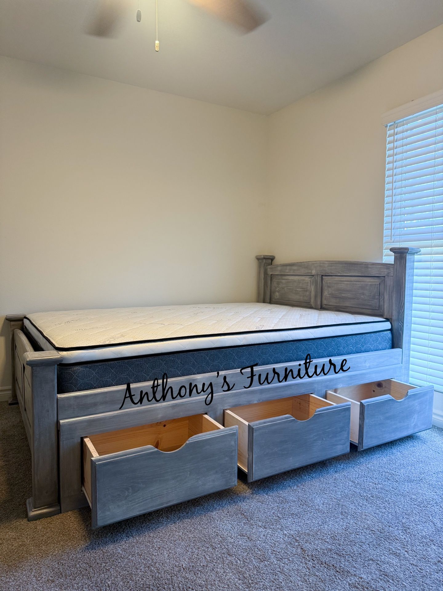 New Queen Bed With Drawers And Mattress