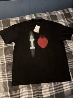 Balenciaga I Heart Graphic T-Shirt Black