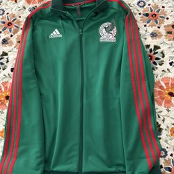 like new adidas mexico green jacket size XL