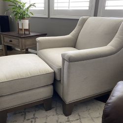 Harlow Accent Chair & Ottoman Set