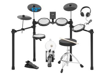 RVONE Electric Drum Set for Beginner with Kick Hammer Pedal