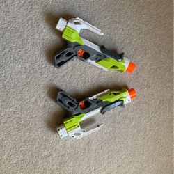 Two Nerf Modulus Iron Fire Pistols