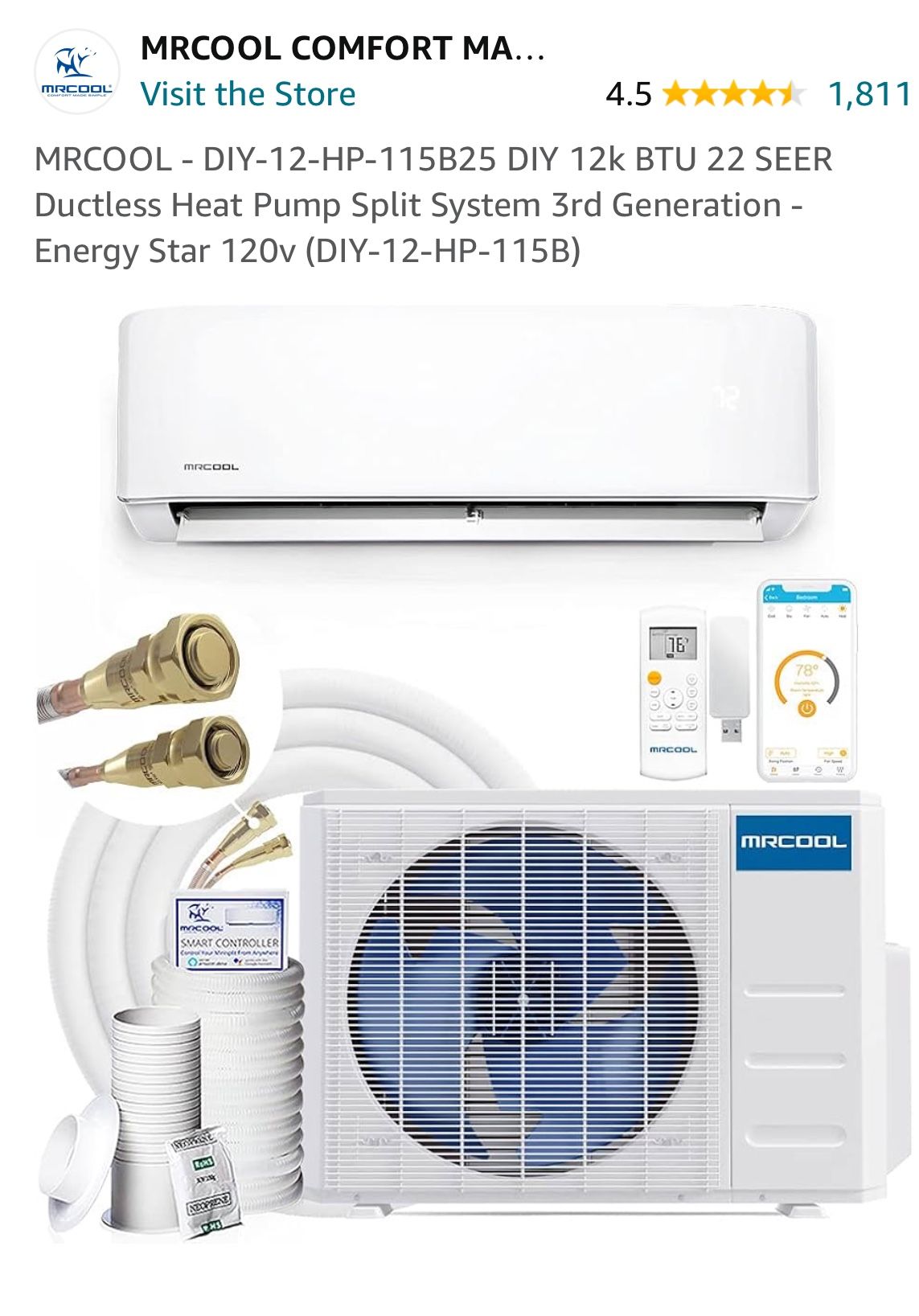 Mr Cool DIY Split System AC NIB! 12k