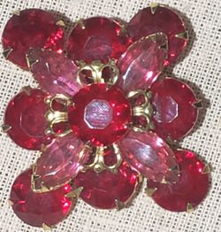 Vintage Red Brooch
