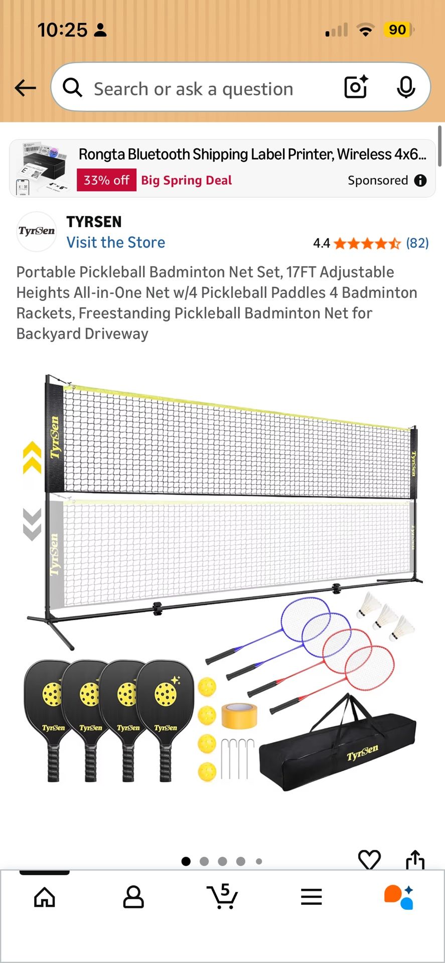 Pickleball Badminton Set