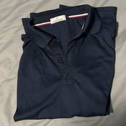 Moncler Polo Shirt Size L Used Navy