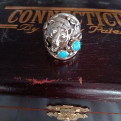 925 Sterling Silver And Turquoise Size 10