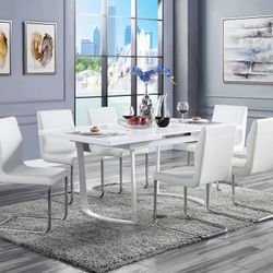 New 7 Piece Dining Set.  High Gloss Finish.  Free Delivery!