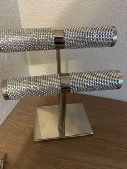 2-Tier Rhinestone Bracelet Jewelry Stand