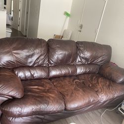 Two couches leather 