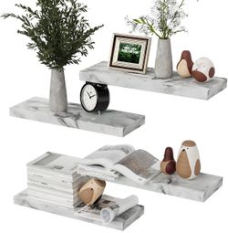 Marble Design Floating Shelves