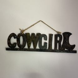 Cowgirl Country Decor Sign Wall Art Horse Farm