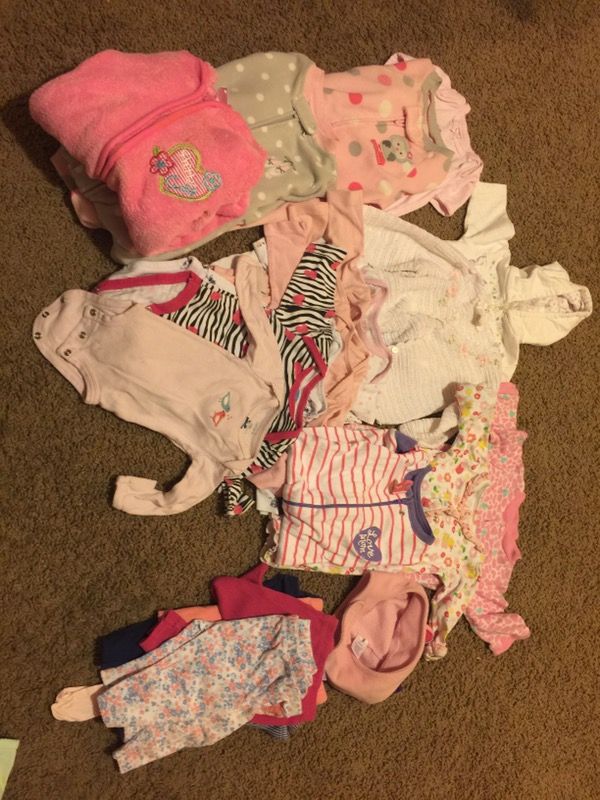 84 pieces baby girl clothes