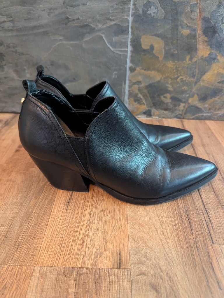 Marc Fisher Women's 9.5 Black Leather Ankle Boots