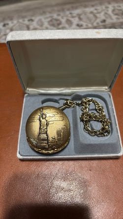 Statue Liberty Commemorative Pocket Watch
