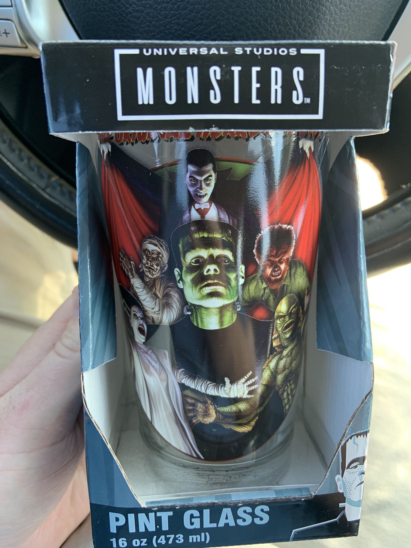 Universal monsters collectible pint glass