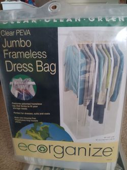 Ecorganize Clear PEVA Jumbo Frameless Dress Bag