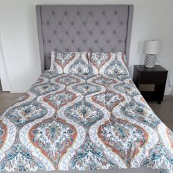 Queen Size Bed FRAME with Tall HEADBOARD 