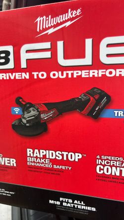 Milwaukee M18 FUEL 4-1/2”-6” Variable speed braking Grinder paddle switch w/ONE-KEY Kit