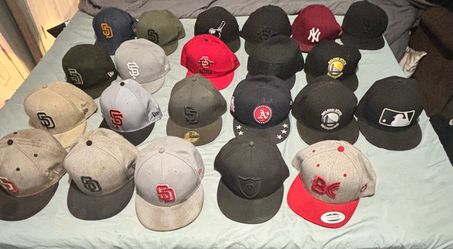 Authentic New Era 59FIFTY Fitted Hat Collection (Size 7 5/8) - 20 Caps
