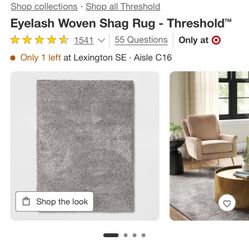 Large 7x10 Threshold Shag Rug - Gray