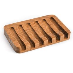 Wooden Bar Soap Holder with Self Draining Tray