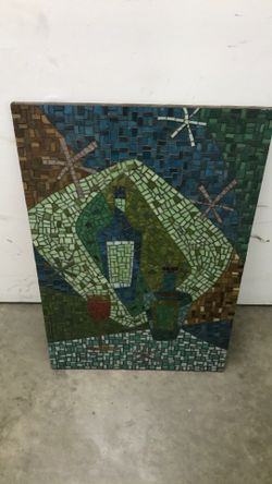 2.2 x3.2 ft wood wall art mosaic wall tile art