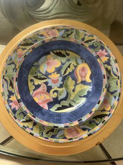 Colorful Ceramic Dinnerware Set – 36 Pieces (Plates & Mugs)
