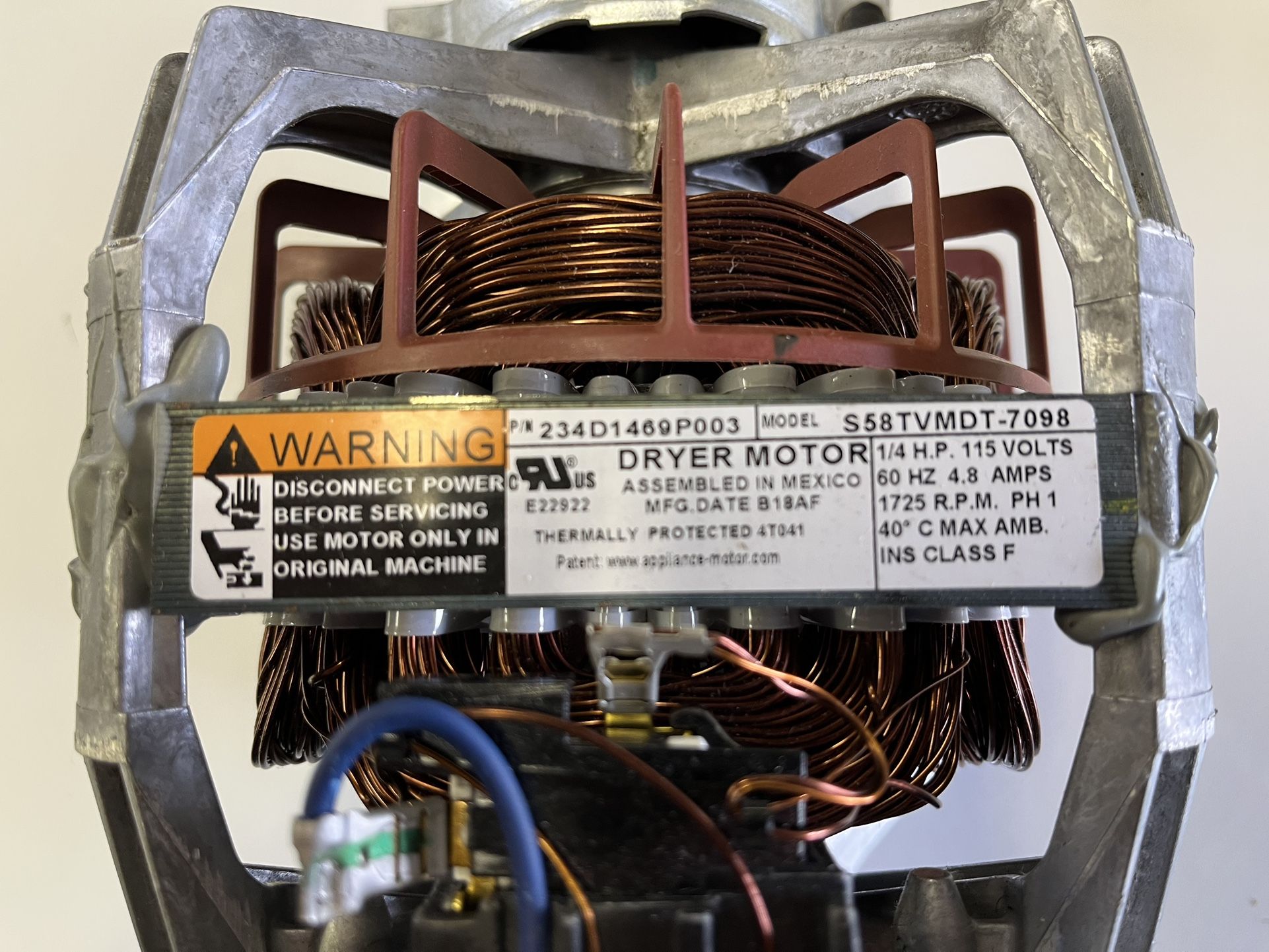 Whirlpool dryer motor/ Brand New