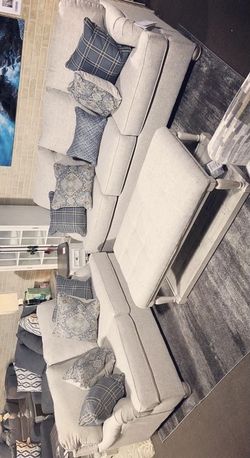 BLACK FRIDAY SALES 🔥 Traemore Linen Living Room set (sofa and loveseat) & ASK PRİCE