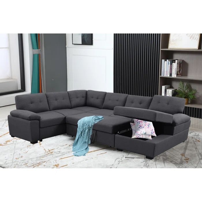Upholstered Sectional Sleeper Couch