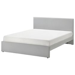 IKEA GLADSTAD Full Upholstered Bed Frame – Light Gray