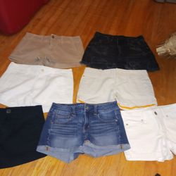 7 Pair American Eagle Size  2 Shorts 