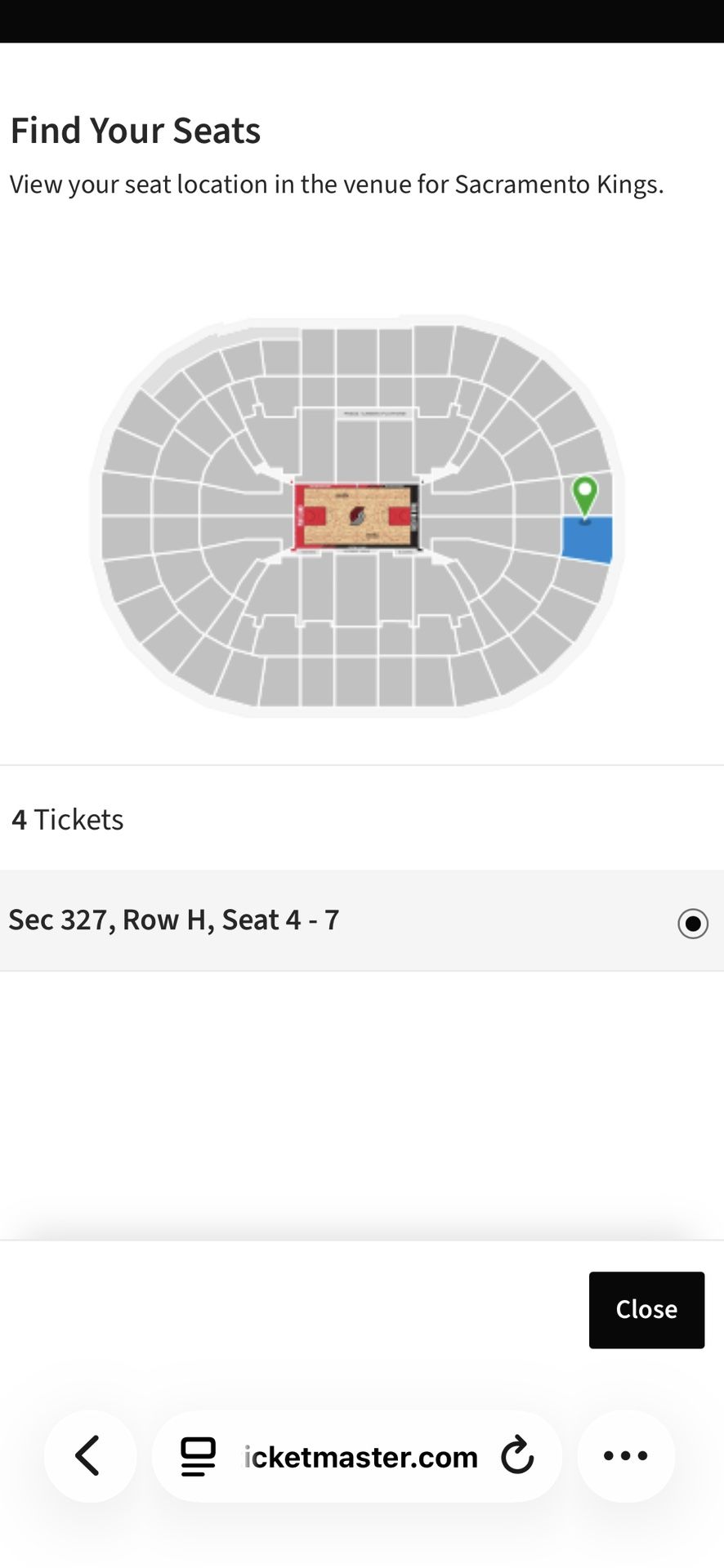 NBA Sports Tickets. Blazers Vs Kings Dec. 18th, 2025