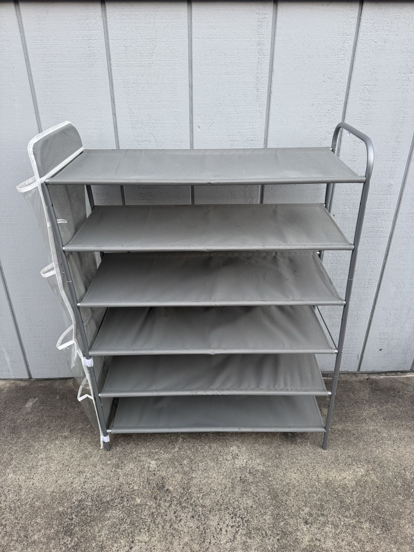 5-Tier Shoe Organizer with Side Pockets