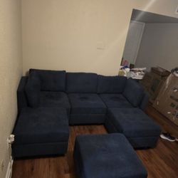 Blue Sectional Couch 