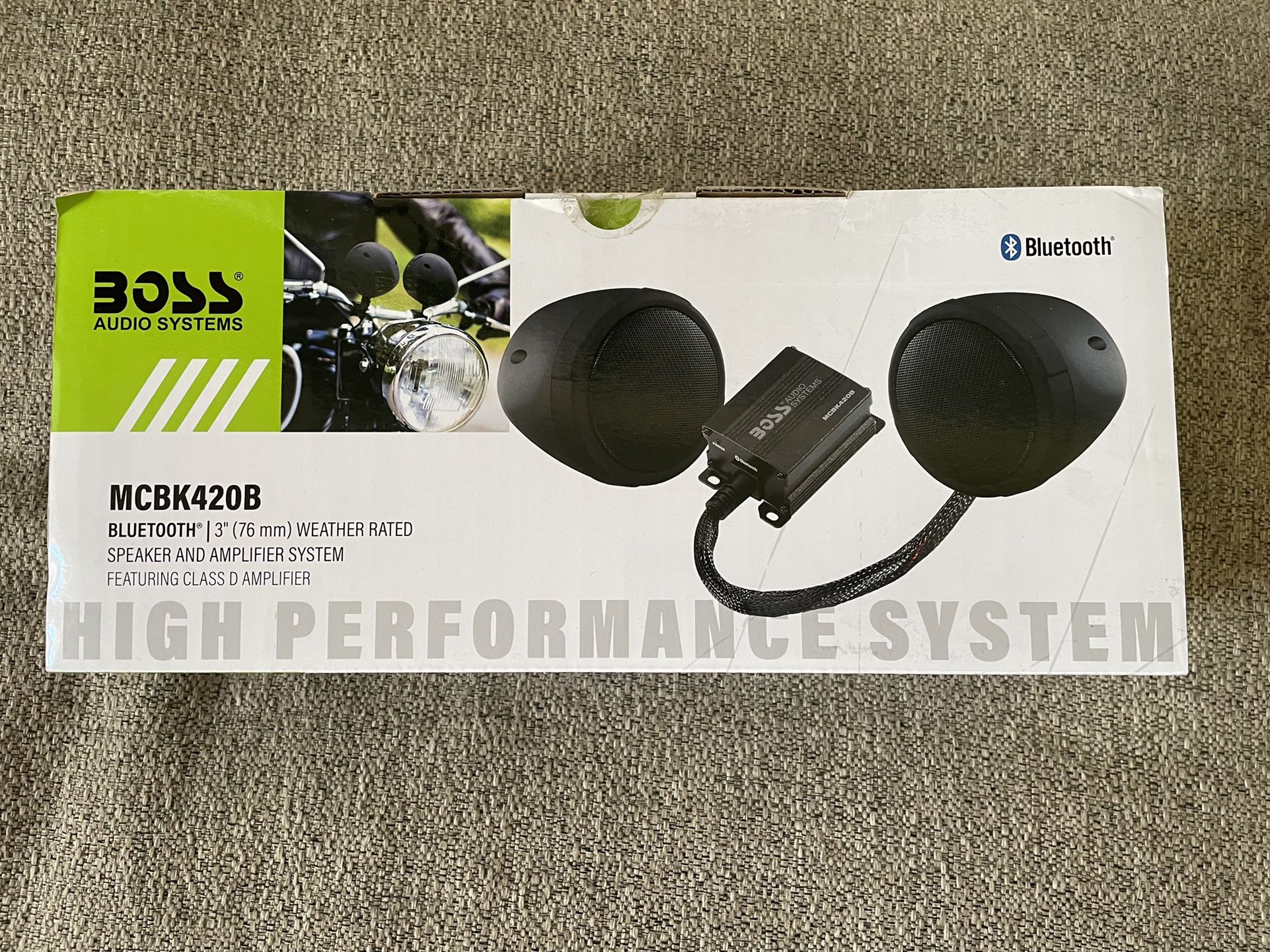 BOSS MOTORCYCLE BLUETOOTH SPEAKER AND AMPLIFIER SYSTEM