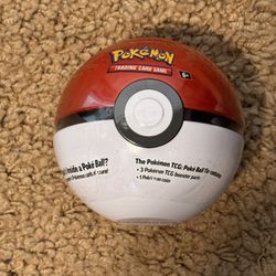 Pokemon Poke Ball Sealed Tin!!  Includes: 3 Pokemon TCG Booster Packs 1 Pokemon Coin Brands New Sealed!
