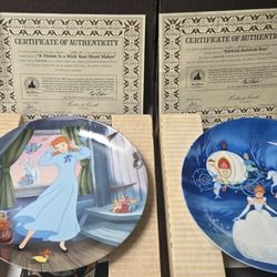 Disney/Cinderella /two Collection Plates 1949