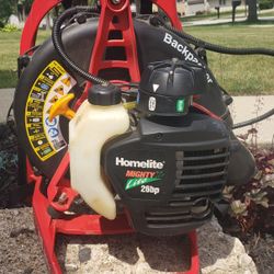 Homelite Mighty Lite 26cc Backpack Blower w/ Tube Throttle Control. 