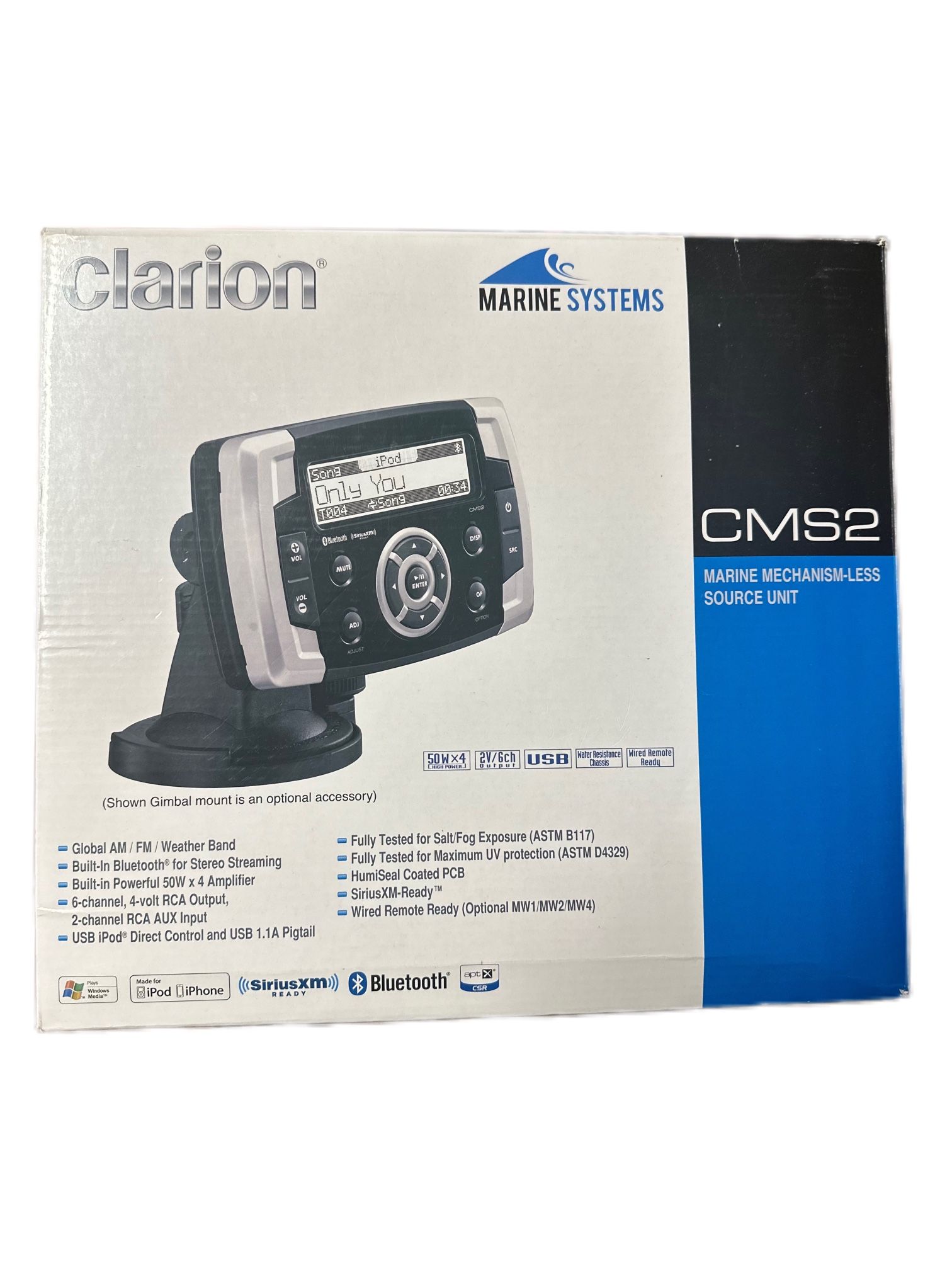 Clarion Marine Stereo CMS2 With Remote
