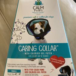 Dog Caring Collar with a Gel Patch. New.Size Small