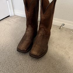 Dan Post Leather Python Print