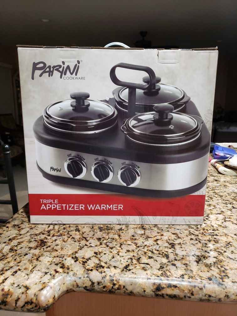 PARINI TRIPLE APPETIZER WARMER
