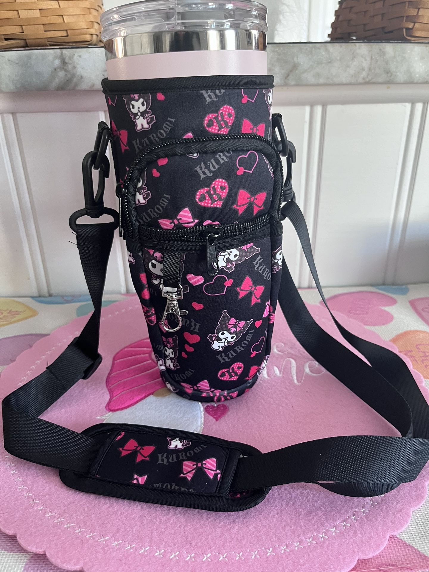 Stanley /Yeti /hydroflask Sling Bag Kuromi Cup NOT INCLUDED