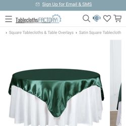 Green Satin Square Overlay